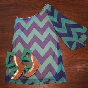 One shoulder mini dress